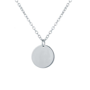 Round Pendant Chain Necklace (Available in Multiple Colors)