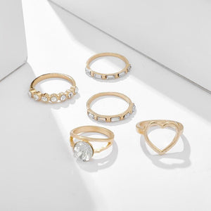 Heart Shaped Diamond Ring Set