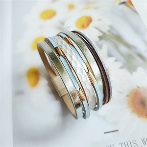 Layered Cuff Bracelet (Available in Multiple Colors)