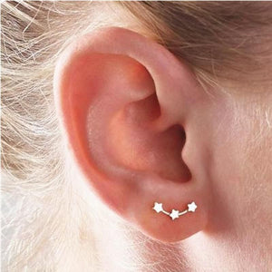 3 Star Stud Earrings (Available in Multiple Colors)