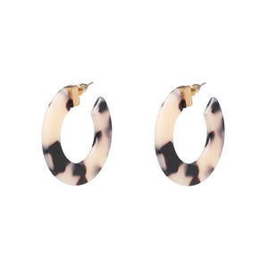 C-Shaped Hoop Earrings (Available in Multiple Colors)
