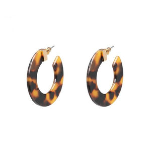C-Shaped Hoop Earrings (Available in Multiple Colors)