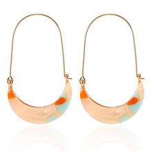 Load image into Gallery viewer, Crescent Wire Drop Dangle Earrings (Available in Multiple Colors)
