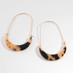 Crescent Wire Drop Dangle Earrings (Available in Multiple Colors)