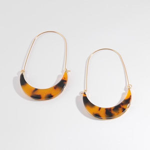 Crescent Wire Drop Dangle Earrings (Available in Multiple Colors)