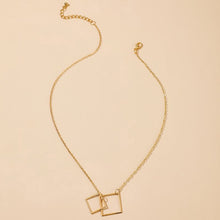 Load image into Gallery viewer, Diamond Buckle Square Pendant Chain Necklace
