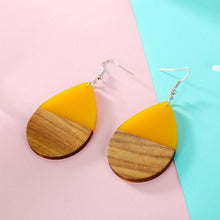 Load image into Gallery viewer, Droplet Wood Earrings (Available in Multiple Colors)
