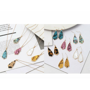 Acrylic Drop Dangle Earrings and Necklaces