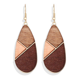 Geometric Wood Earrings