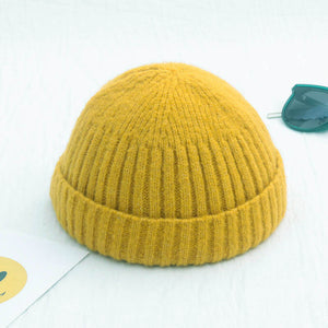 Knitted Ribbed Fisherman Beanie (Available in Multiple Colors)