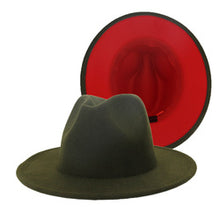 Load image into Gallery viewer, Wide Brim Two Tone Fedoras (Available in Multiple Colors)
