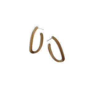 Oval Shaped Hoop Earrings (Available in Multiple Colors)