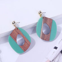 Load image into Gallery viewer, Quadrilateral Shaped Wood Earrings (Available in Multiple Colors)
