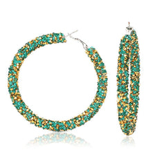 Load image into Gallery viewer, Rhinestone Shimmer Hoop Earrings (Available in Multiple Colors)
