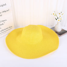 Load image into Gallery viewer, Solid Color Wide Brim Straw Beach Hat (Available in Multiple Colors)

